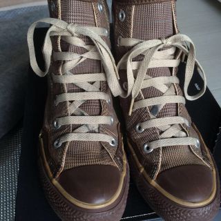 コンバース(CONVERSE)のALLSTAR GC SHIN HI ブラウン グレンチェック レディース(スニーカー)