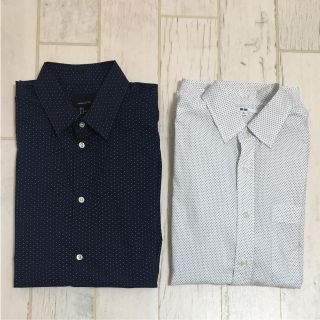 エイチアンドエム(H&M)のドット柄シャツ  長袖  ２枚セット(シャツ)