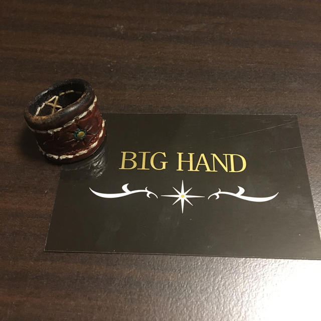 BIG HAND ビッグハンド レザーリング メンズのアクセサリー(リング(指輪))の商品写真
