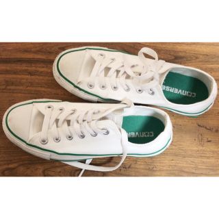 コンバース(CONVERSE)のコンバース 白緑 オールスター (スニーカー)