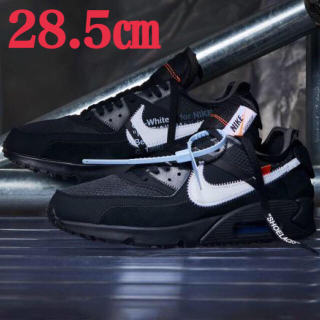 OFF-WHITE × NIKE AIR MAX 90 BLACK靴/シューズ