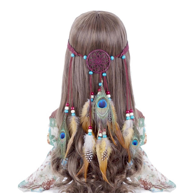 新品 フェザー ヘッドアクセサリー レディースのヘアアクセサリー(ヘアバンド)の商品写真