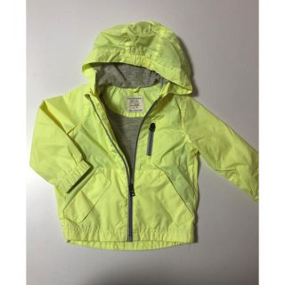 ザラキッズ(ZARA KIDS)のZara baby boy ナイロンジャケット ネオンイエロー(ジャケット/上着)