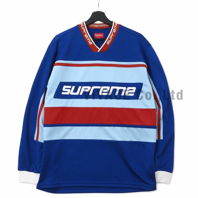 大きな取引 Warm Supreme - Supreme Up 青S Jersey Hockey Tシャツ/カットソー(七分/長袖)