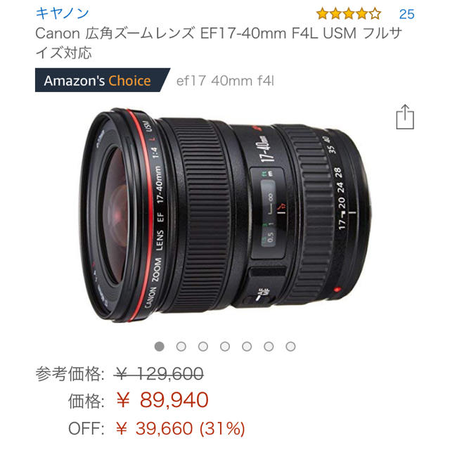 Canon ef17-40mm F4L USM