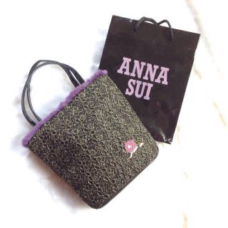 アナスイ(ANNA SUI)の上品ミニローズレースバッグ(ハンドバッグ)