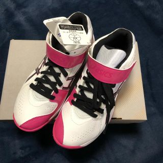 アシックス(asics)のアシックス バッシュ♡ピンク♡マジックテープ有(バスケットボール)