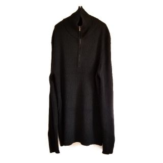 コムデギャルソン(COMME des GARCONS)のハイネック ハーフジップ 黒 リブニット ロングスリーブ
(ニット/セーター)