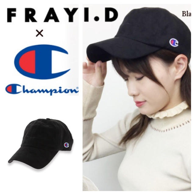 FRAY I.D(フレイアイディー)の【FRAY I.D×Champion】キャップ 今期 新作 完売 新品 レディースの帽子(キャップ)の商品写真