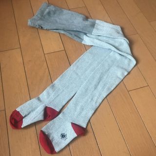 プチバトー(PETIT BATEAU)のプチバトー  ミラレ タイツ グレー10-12ans（150㎝）(靴下/タイツ)