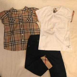 バーバリー(BURBERRY)のバーバリー  3y  ３点セット、モンクレール新品ブルゾン4y(Tシャツ/カットソー)