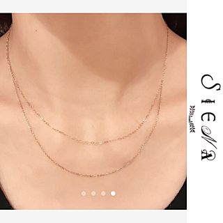 ココシュニック(COCOSHNIK)の【シエナ】K10 2連 チェーンネックレス アガット ココシュニック 好きな方(ネックレス)