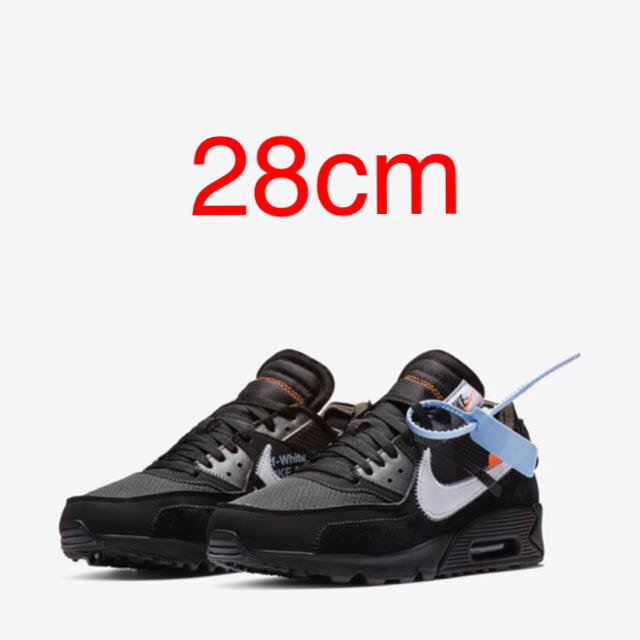 靴/シューズNike OFF-WHITE AIR MAX 90 28cm Black