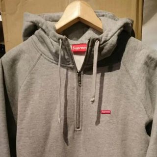 supreme フリース　ハーフジップ　パーカー　スモールボックスロゴ