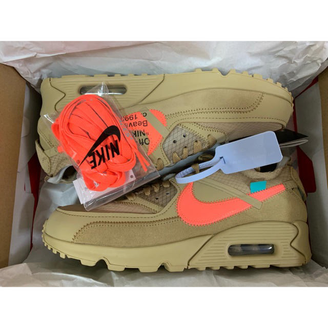 [最安値] NIKE offwhite airmax90 ベージュ 26cm