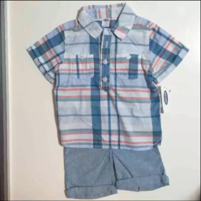 Old Navy(オールドネイビー)のOLDNAVY☆新品☆80☆男の子上下セット キッズ/ベビー/マタニティのベビー服(~85cm)(シャツ/カットソー)の商品写真