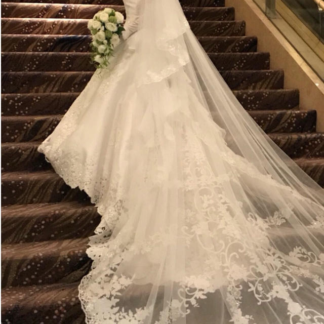 結婚式ロングウェディングベール