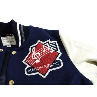 MAISON KITSUNE メゾンキツネ 袖レザー ワッペン スタジャン SMAISONKITSUNE