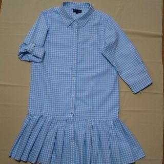 ポロラルフローレン(POLO RALPH LAUREN)のホワイト様専用女の子ラルフローレンシャツワンピース160㎝(ワンピース)