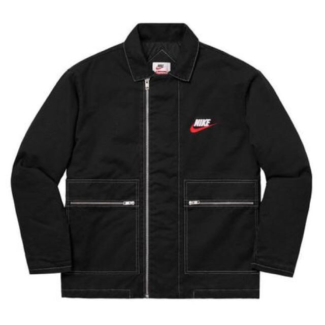 supreme×nike double zip quilting jacket
