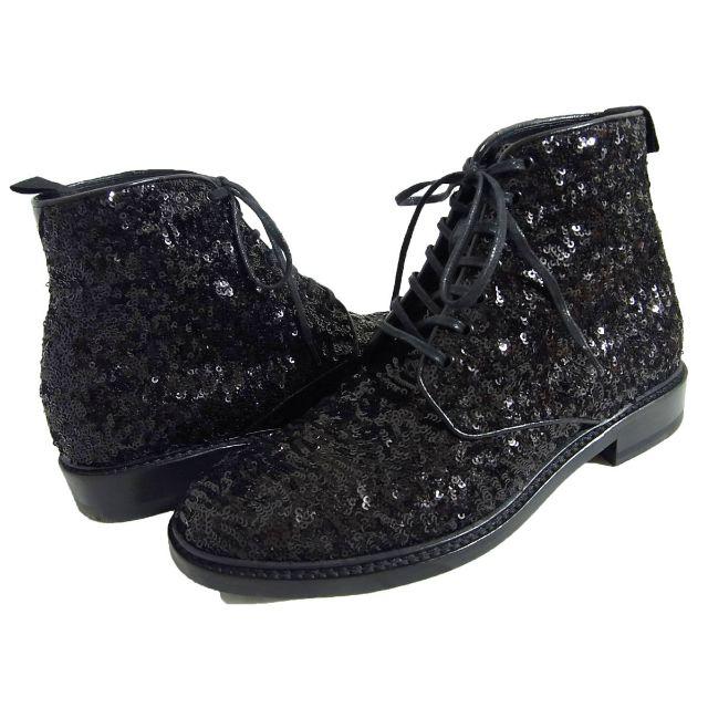 サンローランパリ スパンコール レザー ブーツ 36 SAINT LAURENT サンローランパリ スパンコール レザー ブーツ 36 SAINT LAURENT