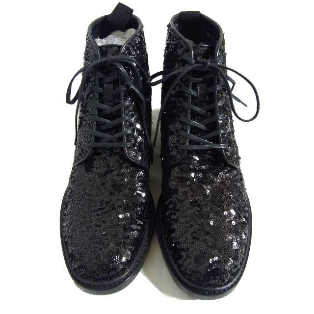 Saint Laurent - サンローランパリ スパンコール レザー ブーツ 36