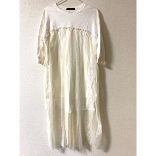 ダブルクローゼット(w closet)のw closet チュールレース レイヤードワンピース(ロングワンピース/マキシワンピース)