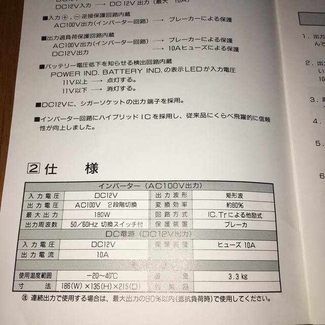 ハイパーインバータDC12V車専用