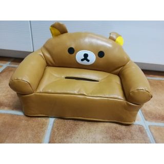 リラックマ🐻レザー風ティッシュボックスソファーカバー(ティッシュボックス)