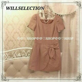 ウィルセレクション(WILLSELECTION)のパフスリーブ リボンワンピース(ミニワンピース)