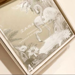 ザラホーム(ZARA HOME)の新品 ZARA HOME ザラホーム フラミンゴ ミラー コースター(テーブル用品)