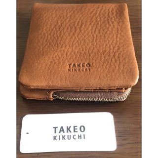 タケオキクチ(TAKEO KIKUCHI)のTAKEO KIKUCHI タケオキクチ 二つ折り財布 ロビン 本革 茶新品(折り財布)