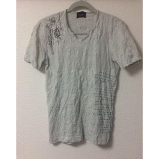 ニコルクラブフォーメン(NICOLE CLUB FOR MEN)のニコルクラブTシャツシルバーグレーワッシャー加工(Tシャツ/カットソー(半袖/袖なし))