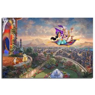 ディズニー(Disney)の【新品未使用】アートポスター アラジン 額付き 送料込み(アート/写真)