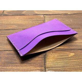 シンプルな横型カードケース 【紫】(キーケース/名刺入れ)
