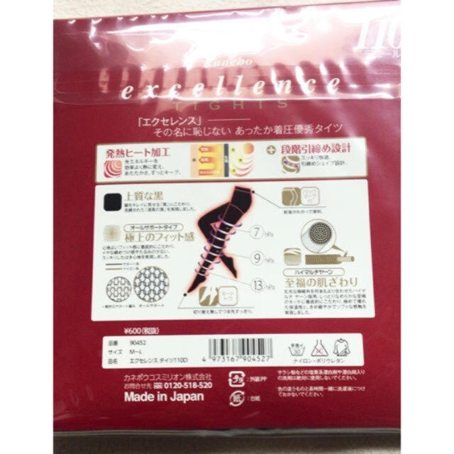 Kanebo(カネボウ)のKanebo 110デニールタイツ(Ｍ〜Ｌ) レディースのレッグウェア(タイツ/ストッキング)の商品写真