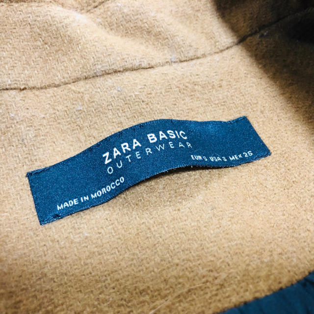 ZARA(ザラ)のZARA ザラ ウールチェスターコート S ブラウン レディースのジャケット/アウター(チェスターコート)の商品写真