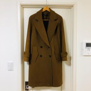 ザラ(ZARA)のZARA ザラ ウールチェスターコート S ブラウン(チェスターコート)