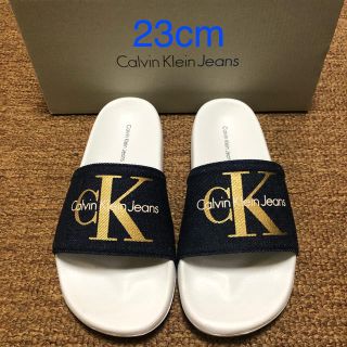 カルバンクライン(Calvin Klein)の新品 カルバンクライン レディース サンダル ベナッシ デニム CK プール 海(サンダル)