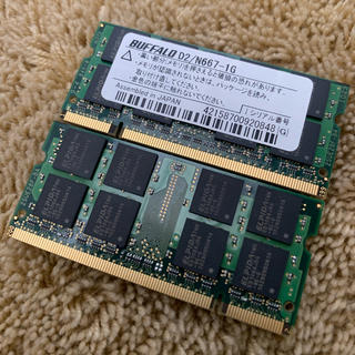 バッファロー(Buffalo)のBuffalo ノート用メモリ 1GB 2枚組 D2/N667-1G(PCパーツ)
