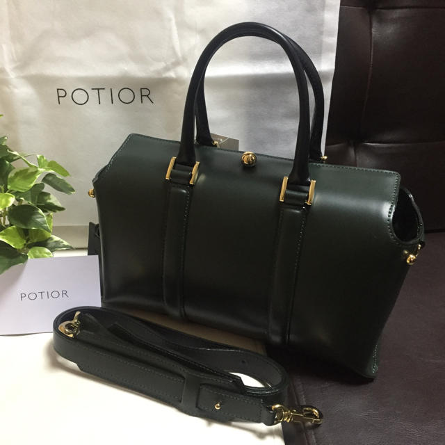 POTIOR/ポティオール PICK BOSTON ピックボストン グリーン - ハンドバッグ ポティオール