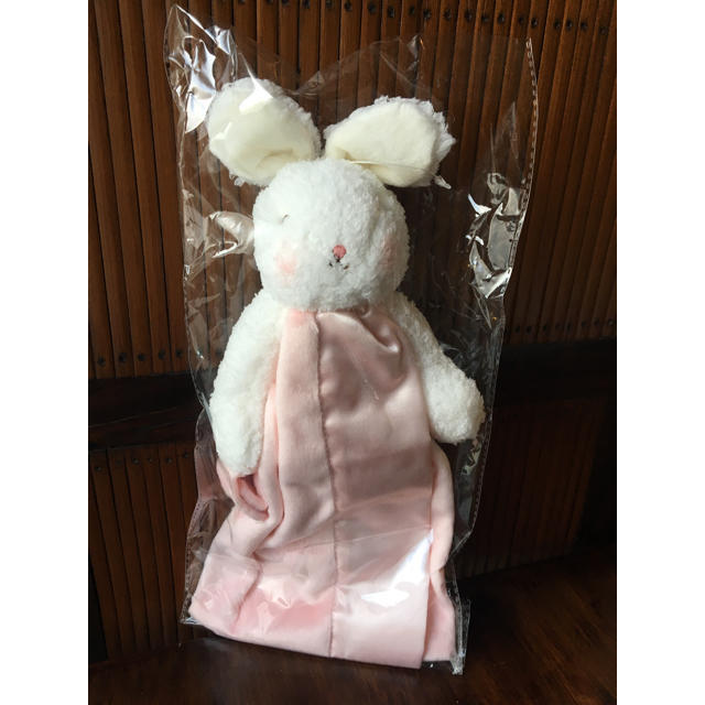 Bunnies by the Bay(バニーズバイザベイ)の新品 バニーズ バイ ザ ベイ 安心だっこ毛布 うさぎ ピンク28cm キッズ/ベビー/マタニティの寝具/家具(毛布)の商品写真