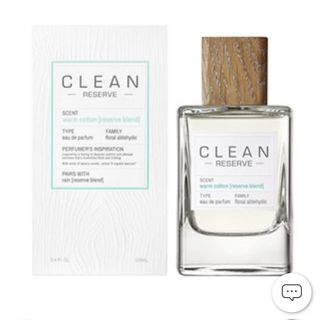 クリーン(CLEAN)のCLEAN クリーン ウォームコットン リザーブ 100ml 新品未使用(ユニセックス)