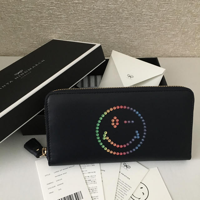 アニヤハインドマーチ 長財布 Rainbow Zip Round Wallet