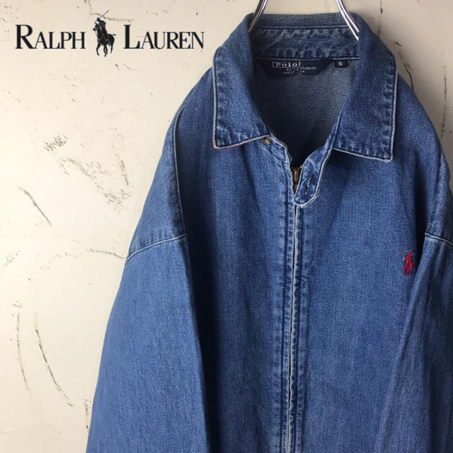 POLO RALPH LAUREN(ポロラルフローレン)の【激レア】80’s ラルフローレン デニム スウィングトップ USA製 メンズのジャケット/アウター(ブルゾン)の商品写真