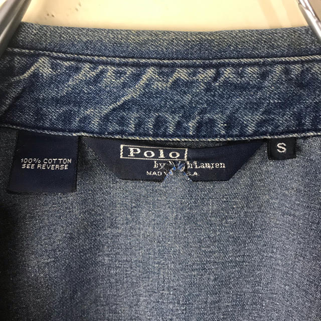 POLO RALPH LAUREN(ポロラルフローレン)の【激レア】80’s ラルフローレン デニム スウィングトップ USA製 メンズのジャケット/アウター(ブルゾン)の商品写真