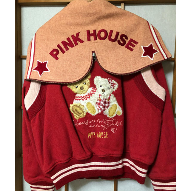 PINK HOUSE(ピンクハウス)のPINK HOUSE ピンクハウス フード付きジャンパー☆ レディースのジャケット/アウター(スタジャン)の商品写真