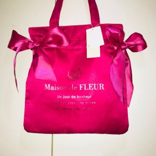 メゾンドフルール(Maison de FLEUR)のメゾンドフルールweb限定 サテンミニダブルリボントートバッグ (トートバッグ)