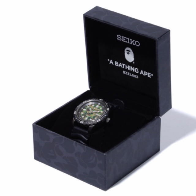 SEIKO BAPE MECHANICAL DIVERS WATCH BLACK