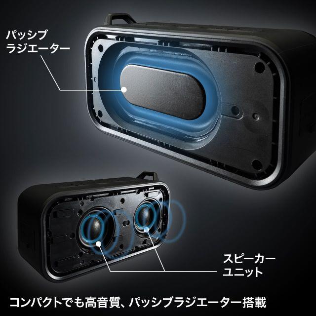 【限値値下】サンワサプライ 防水・防塵対応Bluetoothワイヤレススピーカー スマホ/家電/カメラのオーディオ機器(スピーカー)の商品写真